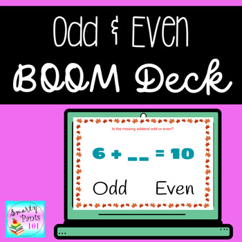 Preview of Odd and Even Adding and Word Problems  l  Boom Deck  l Internet Activity