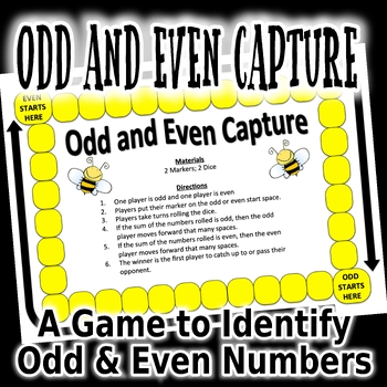 Odd And Even Numbers Game Worksheets Teachers Pay Teachers