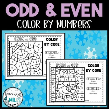 Preview of Odd and Even Color-by-Number Worksheets