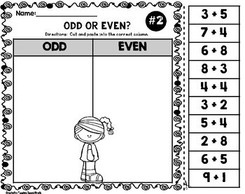odd and even worksheets by teaching second grade tpt