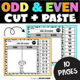 Odd and Even Numbers Cut and Paste Worksheets - Sorting Ac