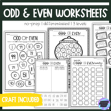 Odd and Even Differentiated Worksheets + Craft