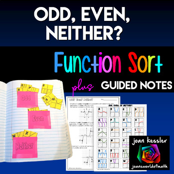 Preview of Polynomial Odd and Even Function Sort plus Guided Notes
