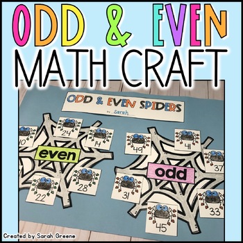 Preview of Odd and Even Halloween Spider Math Craft