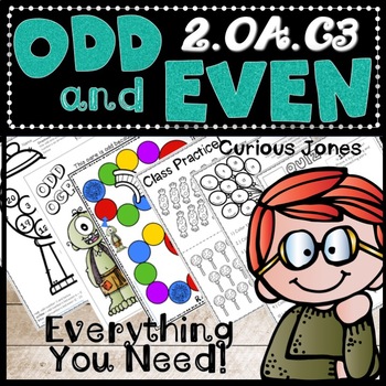 Preview of Odd and Even Numbers Hands On Activities, Game, Cut N' Sort, Color, Poems, Quiz