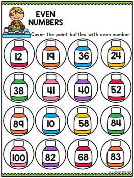 Odd and Even Numbers Worksheets-Even and Odd Numbers Worksheets | TpT