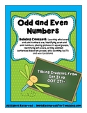 Odd and Even Numbers Activities and Independent Practice