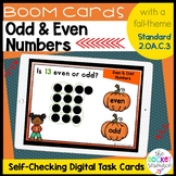Odd and Even Numbers BOOM™ Cards Fall-themed | 2.OA.C3 | D