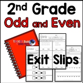 Odd and Even Numbers Exit Slips 2nd Grade
