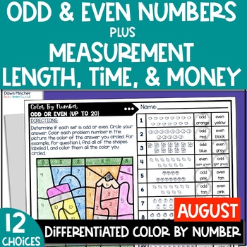 Preview of Odd and Even Numbers, Telling Time, Money Word Problems, Measuring Length