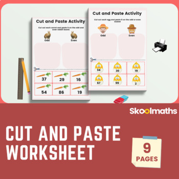 Preview of Odd and Even Numbers Worksheet Flashcards and Classroom Charts