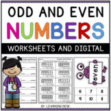 Odd and Even Numbers Worksheets Google Slides™ Kindergarte