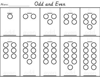 Odd and Even Numerals and Counters by Montessori ...