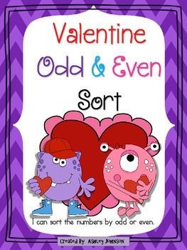 Preview of Odd and Even Valentine's Day Sort
