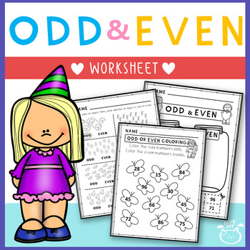 Preview of 2nd odd and even numbers worksheets