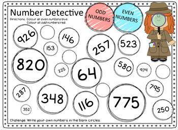 Odd and Even Number Charts and Student Worksheets Free  Free clipart for  teachers, Math for kids, Classroom freebies