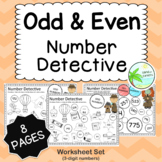 Odd and Even number worksheets (3-digit numbers)