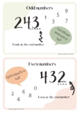 Odd and even numbers poster.