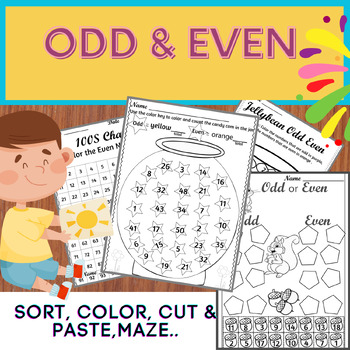 Preview of Odd and even numbers - worksheets and activities