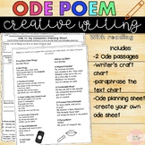 Ode Poem | Analyze an Ode, Brainstorm Ode Template | Ode A