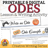 Ode Poems for High School Creative Writing | Printable & Digital