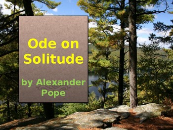 Image result for Ode on Solitude :- Alexander Pope