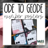 Ode to Geode Classroom Decor Number Posters