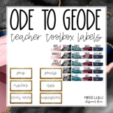 Ode to Geode Classroom Decor Teacher Toolbox Labels {Editable}