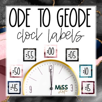 Preview of Ode to Geode Clock Labels | Clock Helpers