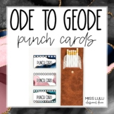 Ode to Geode Editable Punch Pass Cards