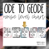 Ode to Geode Noise Level Chart Classroom Decor