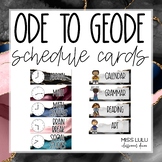 Ode to Geode Schedule Cards