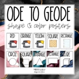 Ode to Geode Shape and Color Posters