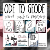 Ode to Geode Word Wall & Alphabet Posters