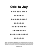 Ode to Joy Beginner Tabs