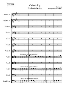 Preview of Ode to Joy - Flashmob Version - Score
