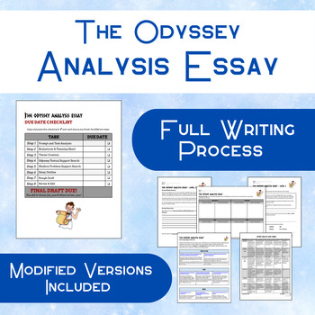 Preview of Odyssey Analysis Essay - Complete Process Essay [Modified Versions Included]
