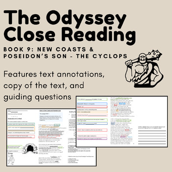 Preview of Odyssey Book 9 Cyclops Guided Reading-HS English Low-High Level Readers