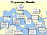 Odyssey Map Graphic Organizer Sequencing Odysseus' Travels