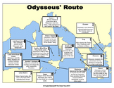 Odyssey Map - Sequencing Odysseus' Travels for Students an
