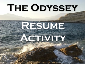 Preview of Odyssey Resume - Critical Reading and Writing Activity w/ Rubric for The Odyssey
