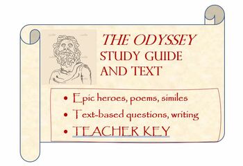 Preview of Odyssey Study Guide, Research, Writing w/modified text and KEY