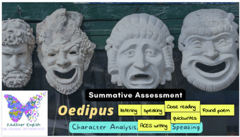 Preview of Oedipus Rex: Daily writing, summative assessments, creative (growing bundle)
