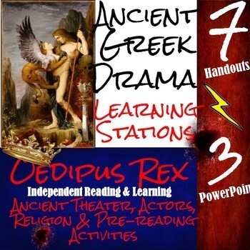 Preview of Oedipus Rex: Introduction to Greek Drama Learning Stations with Google Slides