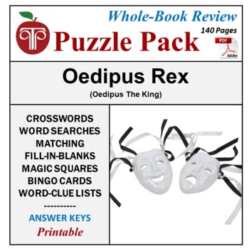 Oedipus Rex (Oedipus the King): Puzzle Pack Crosswords Worksheets Games
