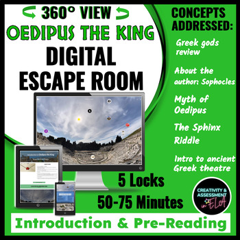 Preview of Oedipus Rex the King Digital Escape Room 360° Activity INTRODUCTION PRE-READING