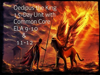 Preview of Oedipus the King Unit (15-Day):PowerP.,Reading Qs,Tests,Essay,& More,Common Core