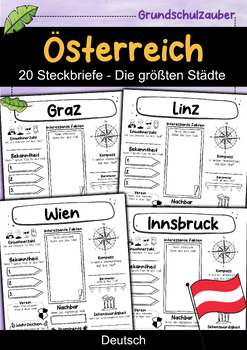 Preview of Österreicher Städte - 20 Steckbriefe für Städte in Österreich (Deutsch)