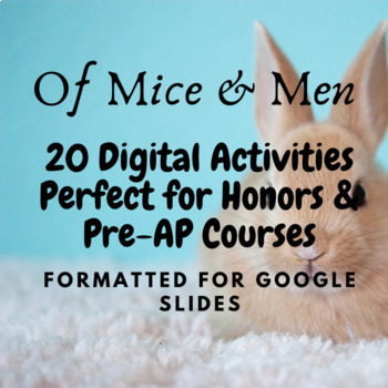 Preview of Of Mice & Men - 20 Digital Novel Activities