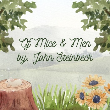 Preview of Of Mice & Men by John Steinbeck One-pager